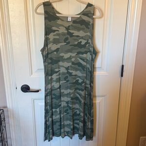 Old Navy camo camouflage  sleeveless dress  Sz 2X plus  NWOT